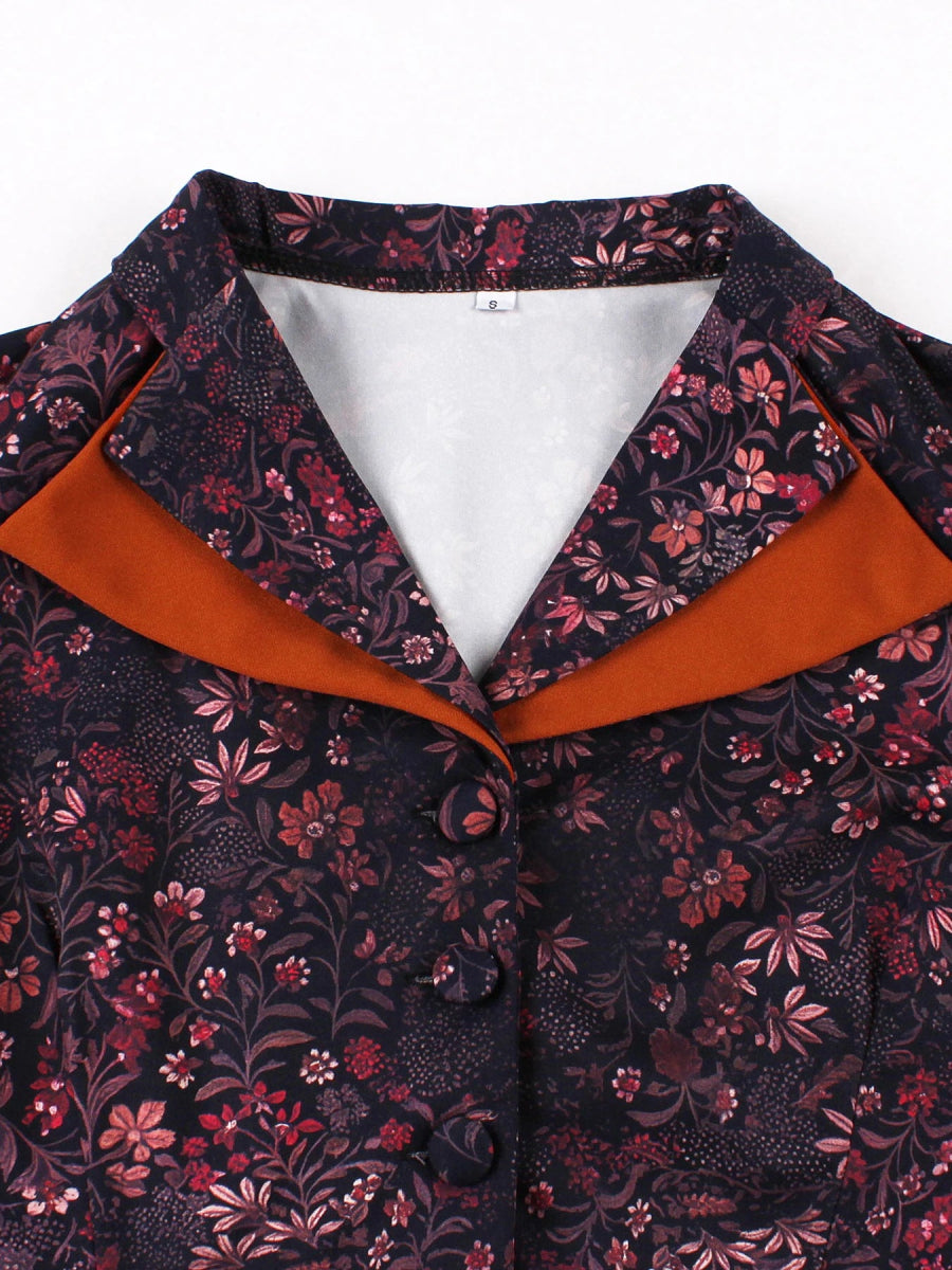 Robe Vintage Plissée Orange - Louise Vintage