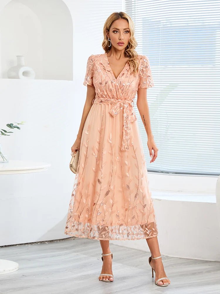 Robe Vintage Récéption Rose - Louise Vintage