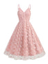 Robe Vintage Rose avec Voile - Louise Vintage