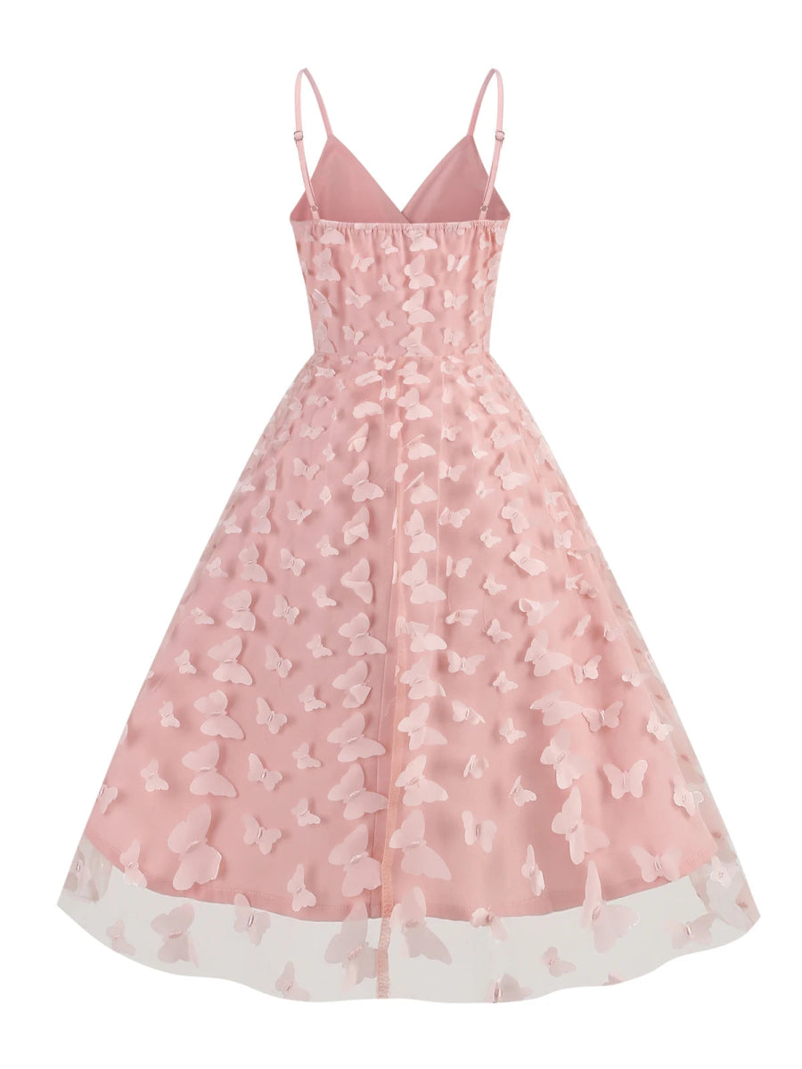 Robe Vintage Rose avec Voile - Louise Vintage