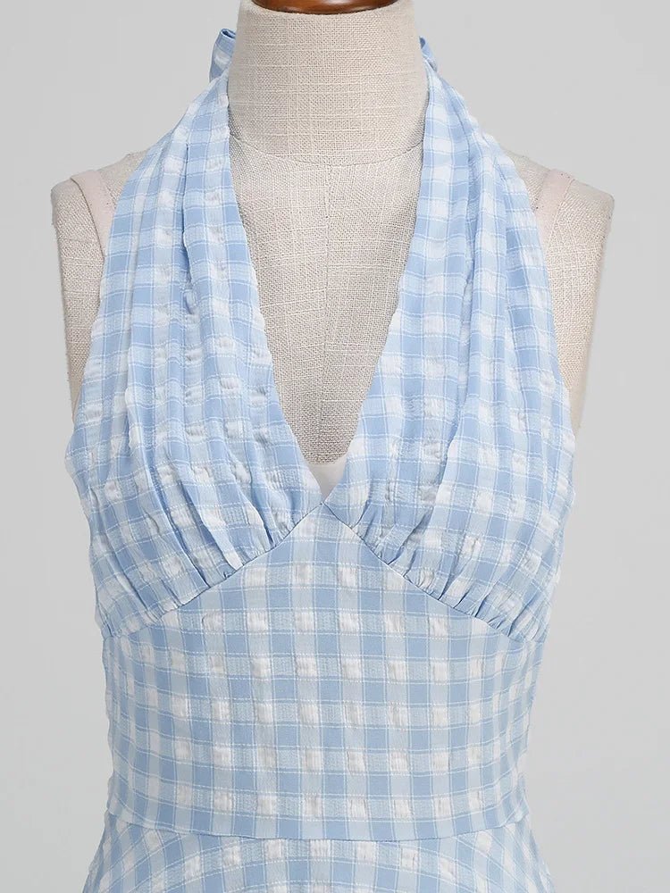 Robe Vintage Sans Manches Bleu - Louise Vintage