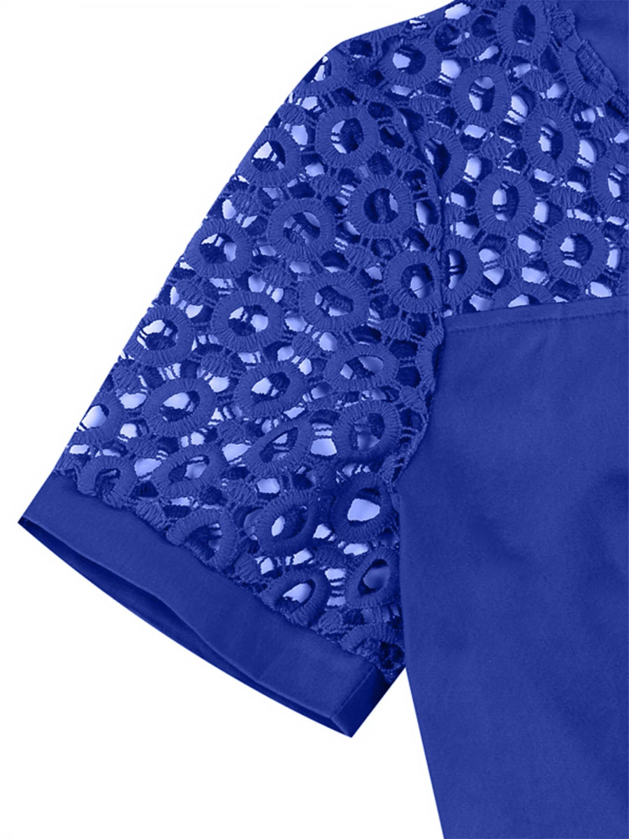 Robe Vintage Taille Haute Bleu - Louise Vintage