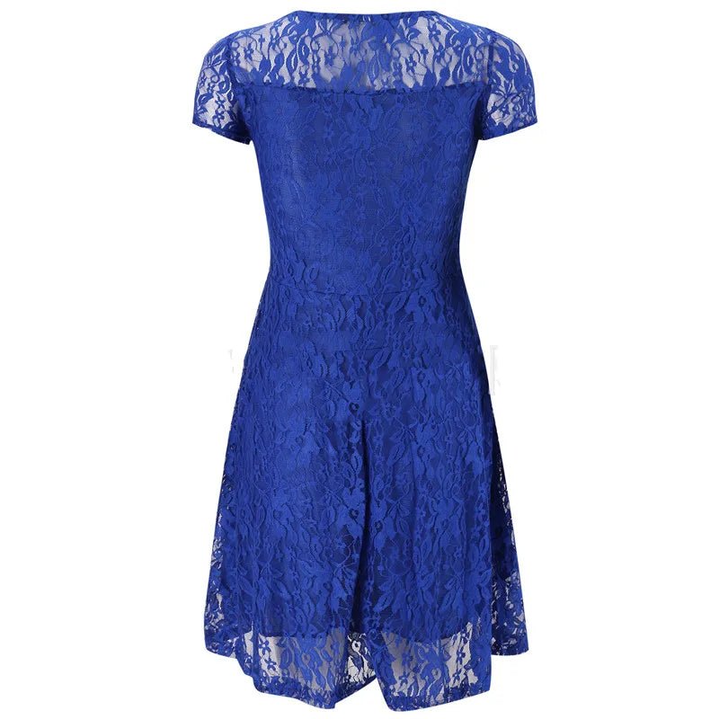 Robe Vintage Taille Haute Bleu - Louise Vintage