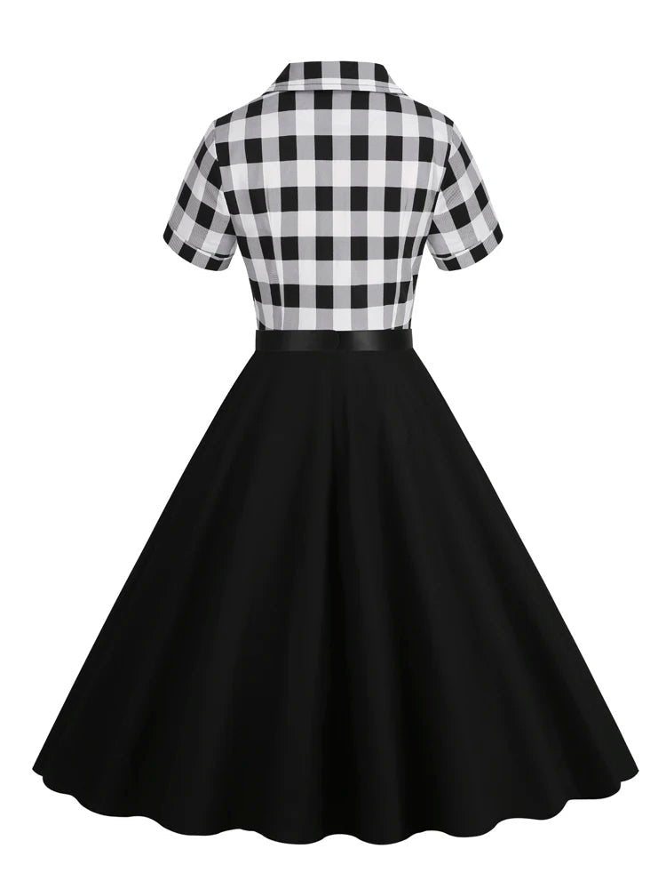 Robe Vintage Tendance Noir - Louise Vintage