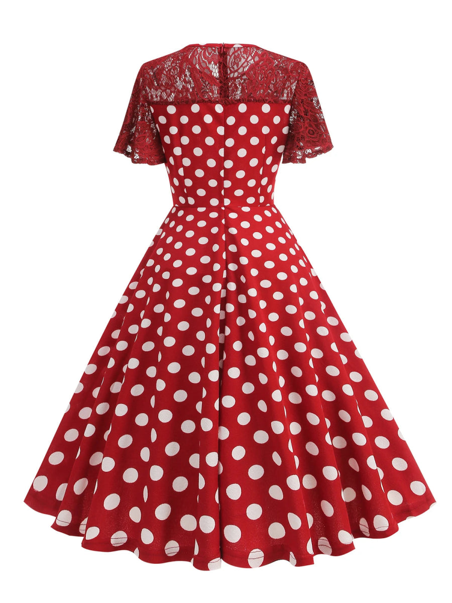 Robe Vintage Trapeze Rouge - Louise Vintage