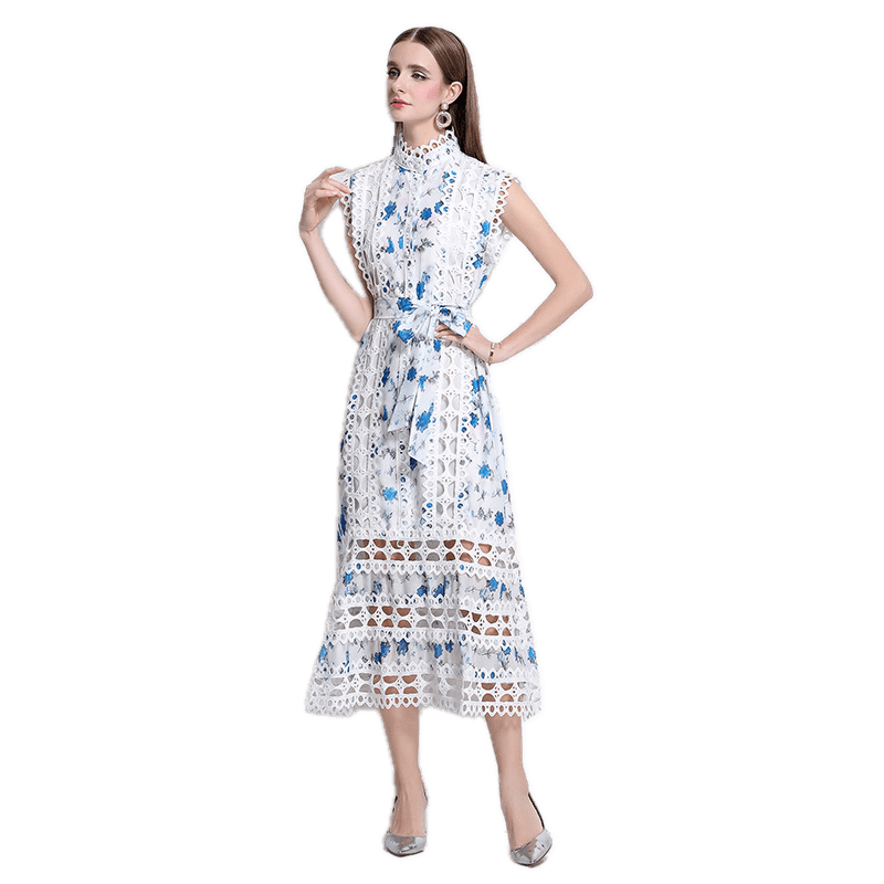 Robe Vintage Vieux Rose Longue - Louise Vintage