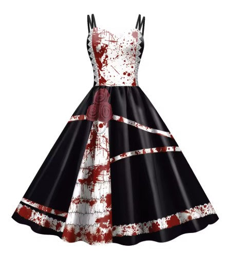 Robe Rétro Halloween Noire