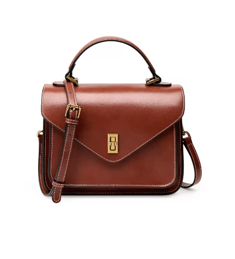 Sac à Main Cuir Vintage Femme Marron - Louise Vintage