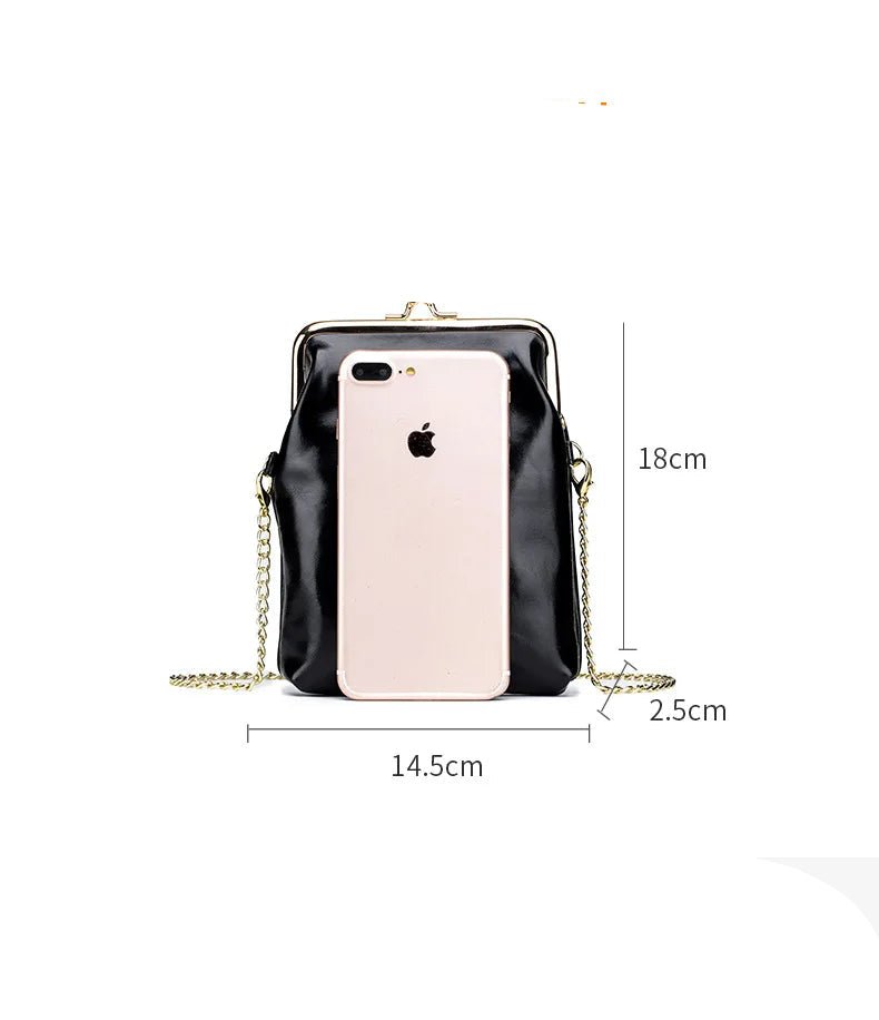 Sac à Main Vintage Cuir Pas Cher Noir - Louise Vintage