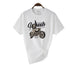 T Shirt Rétro Femme Moto Blanc - Louise Vintage