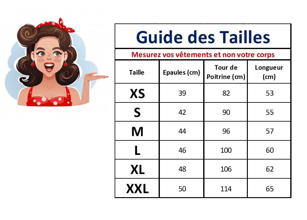 T Shirt Vintage Rockabilly Blanc - Louise Vintage