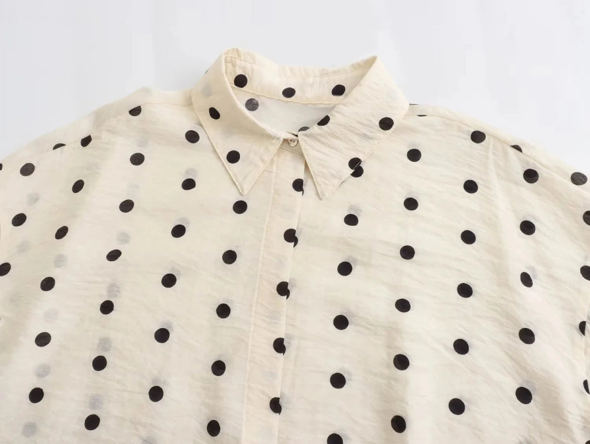 Top Vintage Années 30 Manches Longues Ivoire - Louise Vintage