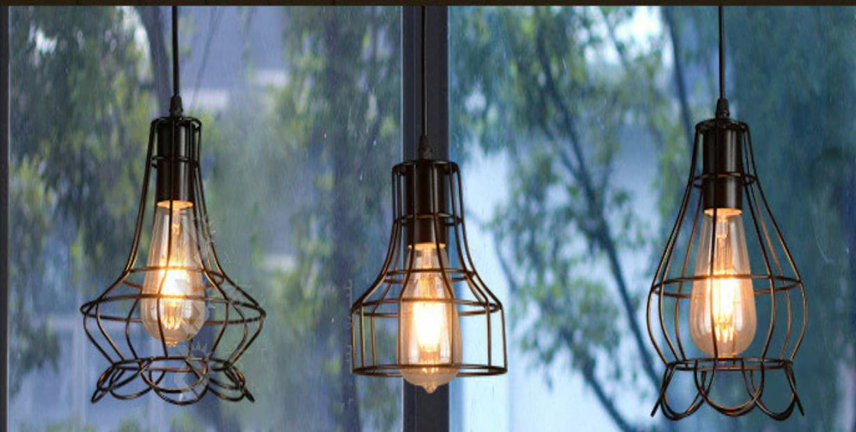 Suspension Vintage Grille Rouille