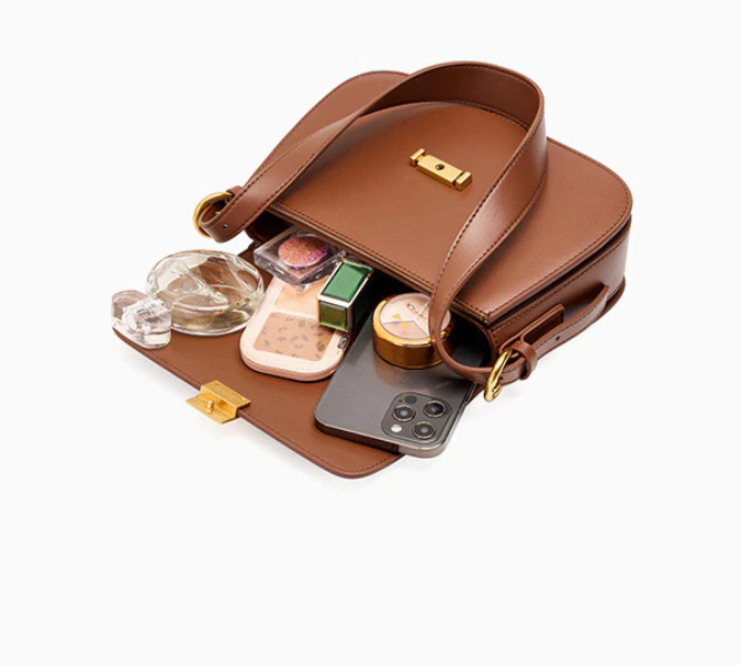 Sac Cuir Vintage Italien Kaki