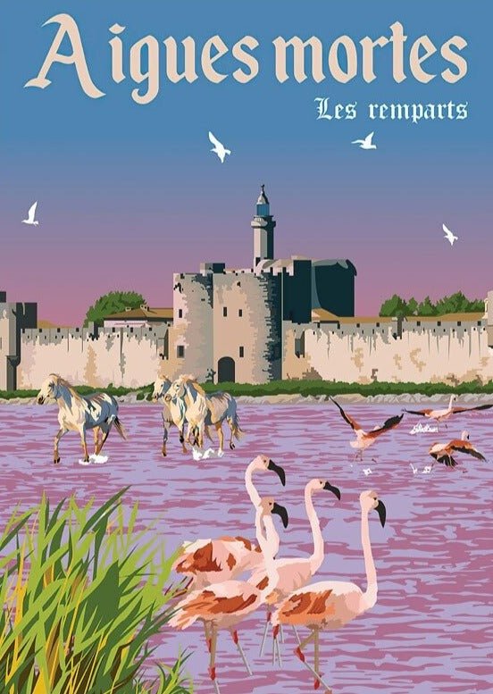 Affiche Vintage Aigues Mortes - Louise Vintage