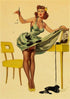 Affiche Vintage<br> Pin Up Encre - Louise Vintage
