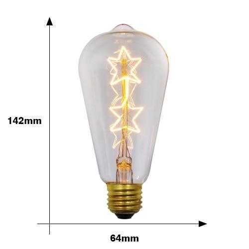 Ampoule Vintage<br> Filament E27 Etoiles - Louise Vintage