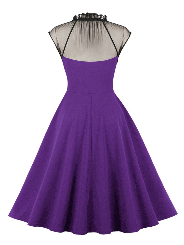 Année 50 Femme Robe Violette - Louise Vintage