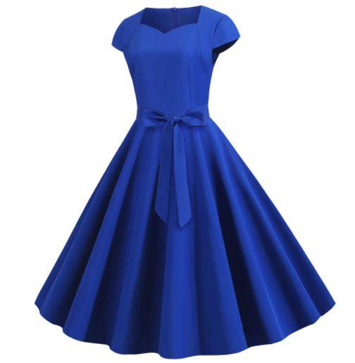 Années 50 Robe Vintage Bleu - Louise Vintage