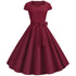 Années 50 Robe Vintage Bordeaux - Louise Vintage