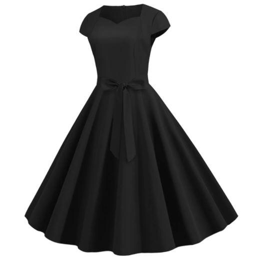 Années 50 Robe Vintage Noire - Louise Vintage