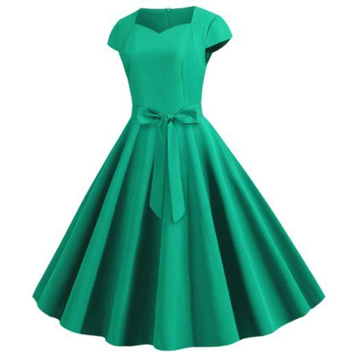 Années 50 Robe Vintage Verte - Louise Vintage