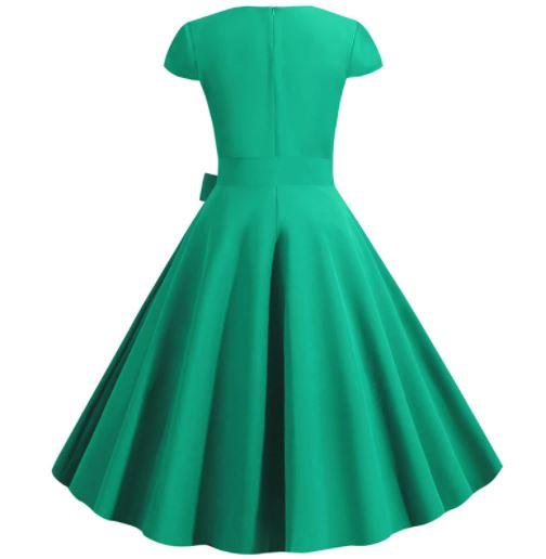 Années 50 Robe Vintage Verte - Louise Vintage