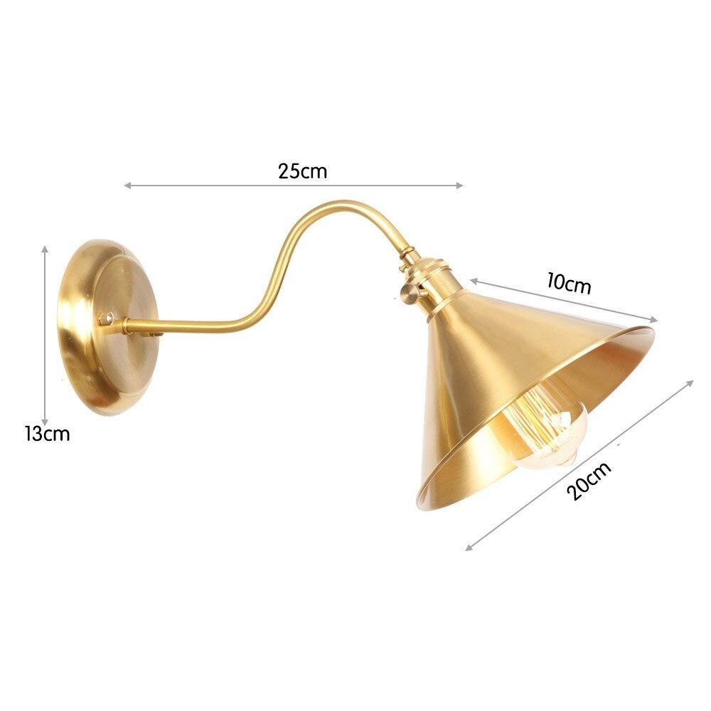 Applique Murale Dorée Vintage avec Interrupteur - Louise Vintage