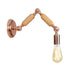 Applique Murale Vintage Bois 2 Branches Ampoule - Louise Vintage