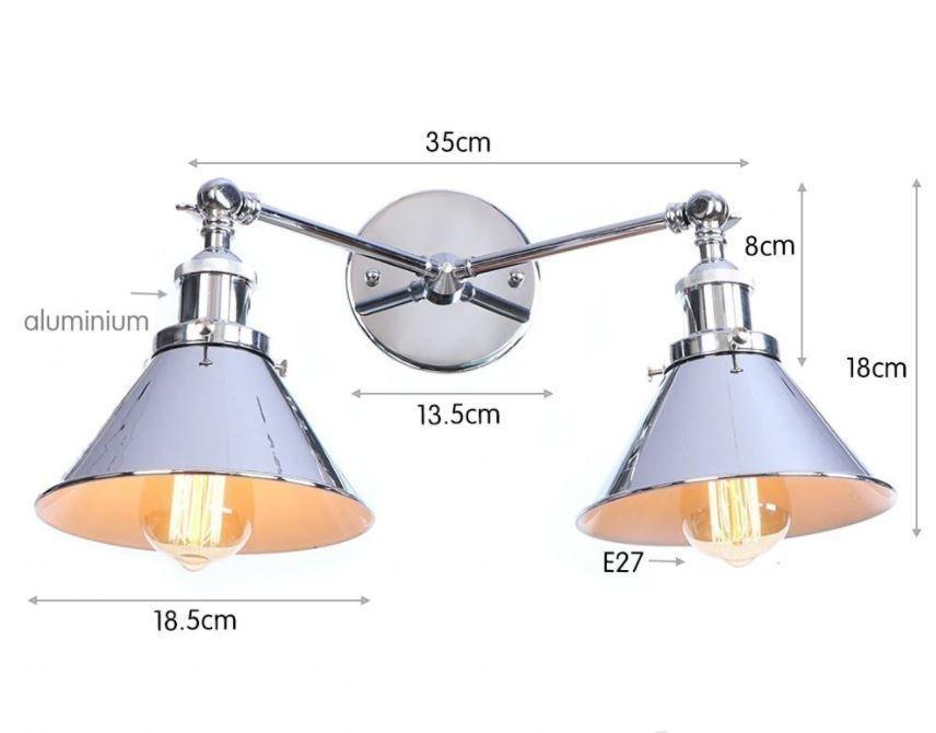 Applique Murale Vintage Double Chrome - Louise Vintage
