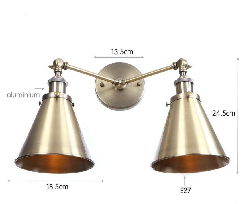 Applique Murale Vintage Double Laiton Bar - Louise Vintage