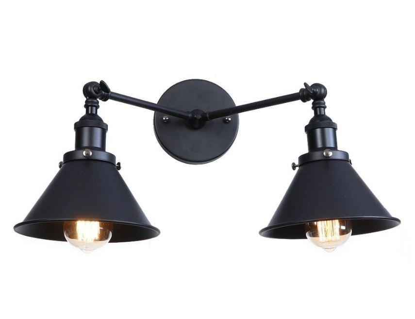 Applique Murale Vintage Double Noir - Louise Vintage