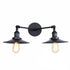 Applique Murale Vintage Double Noir Bistro - Louise Vintage