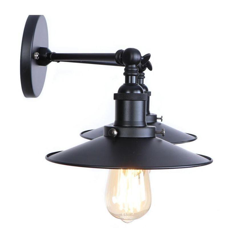 Applique Murale Vintage Double Noir Bistro - Louise Vintage
