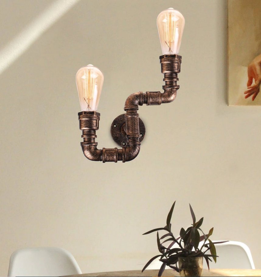 Applique Murale Vintage Industrielle 2 Ampoules - Louise Vintage
