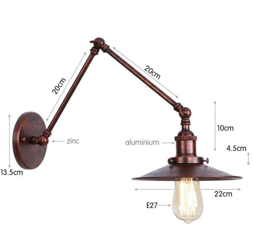 Applique Murale Vintage Industrielle Cuivre - Louise Vintage