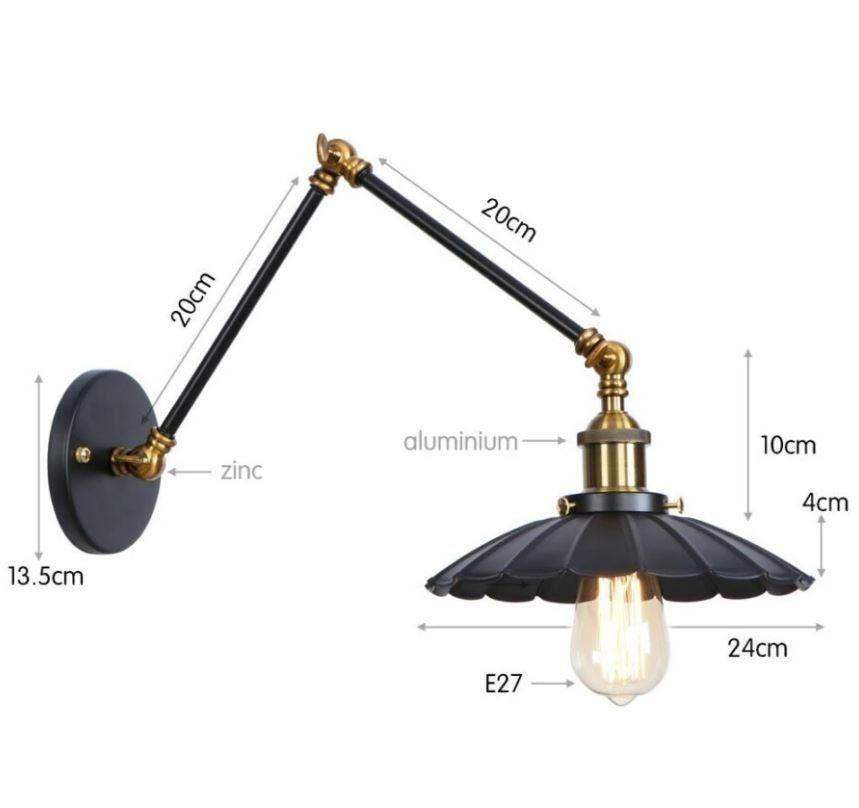 Applique Murale Vintage Or Noir Coquillage - Louise Vintage