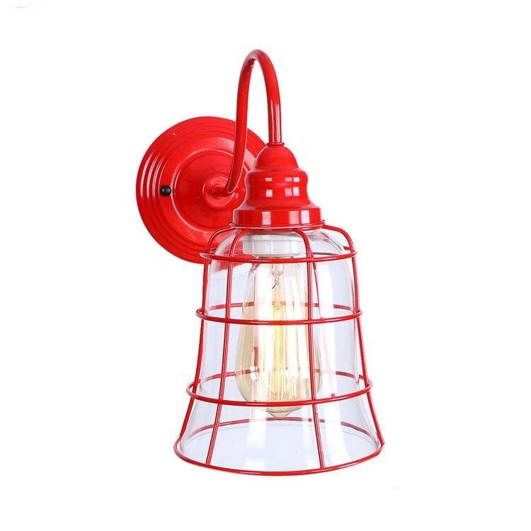 Applique Murale Vintage Rouge Cage - Louise Vintage