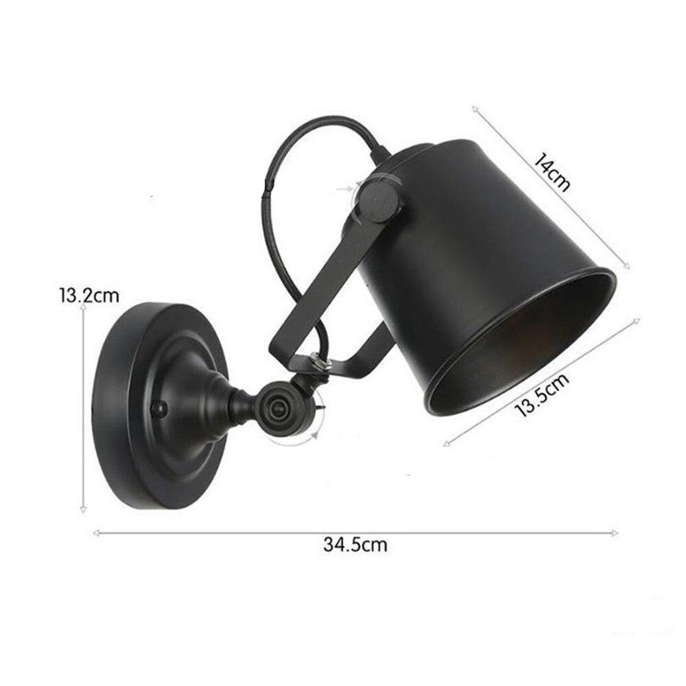 Applique Murale Vintage Spot Ajustable Noir - Louise Vintage