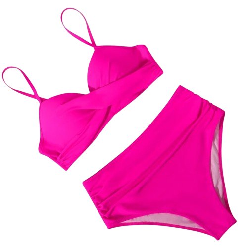 Bikini Vintage Croisé Rose - Louise Vintage