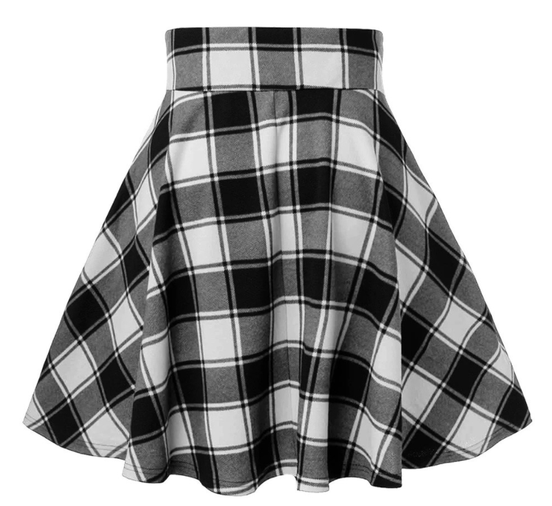 Jupe Carreaux Vintage Blanc