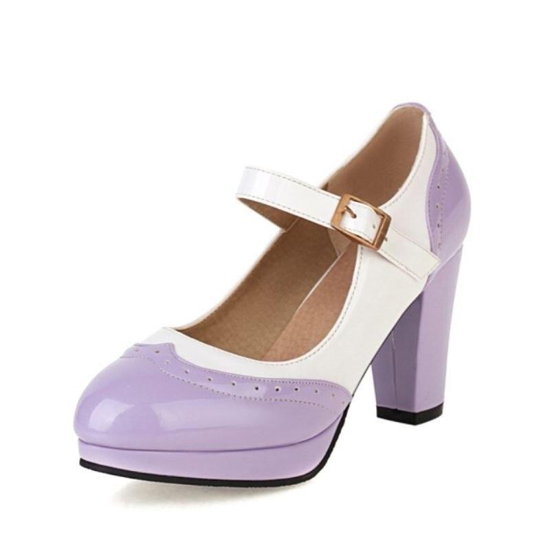 Chaussure Vintage Femme Pin Up Violet - Louise Vintage