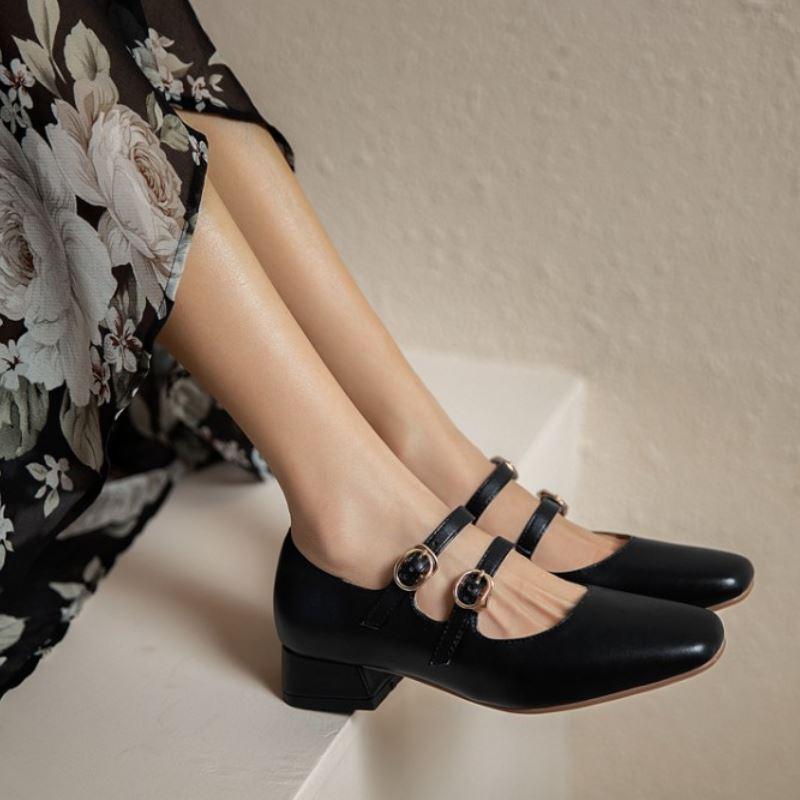 Chaussures Années 40 50 Noires - Louise Vintage