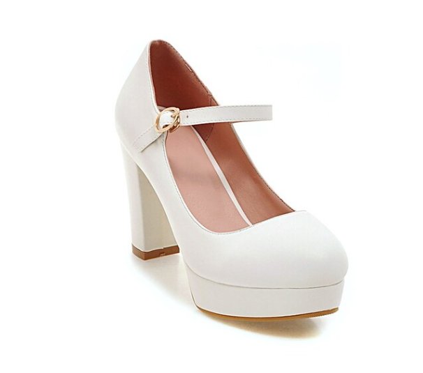 Chaussures Compensées Vintage Blanc - Louise Vintage