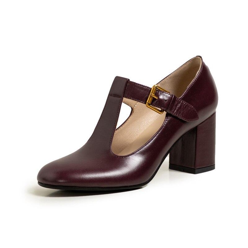 Chaussures de Ville Vintage Femme Bordeaux - Louise Vintage
