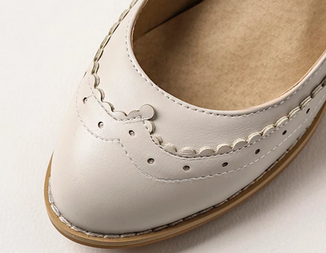 Chaussures Femme Années 50 Beige - Louise Vintage
