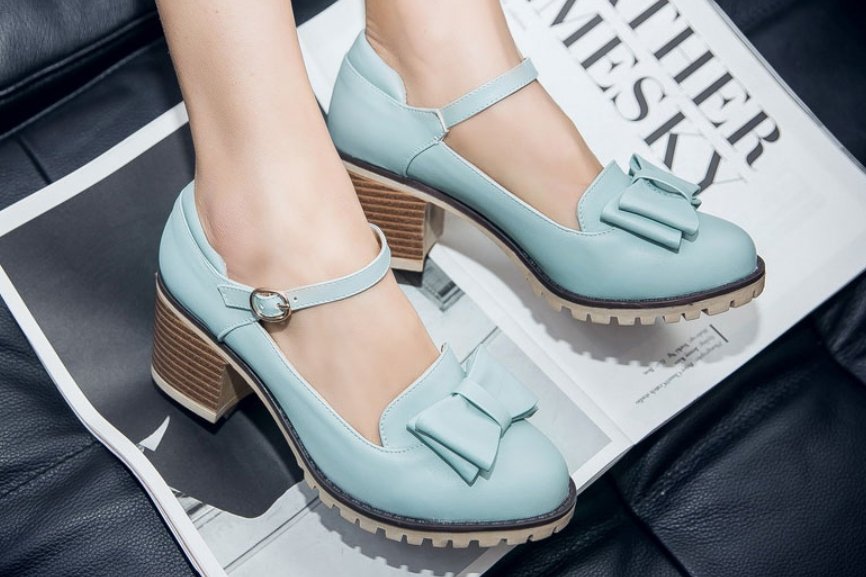 Chaussures Femme Style Années 50 Bleu - Louise Vintage