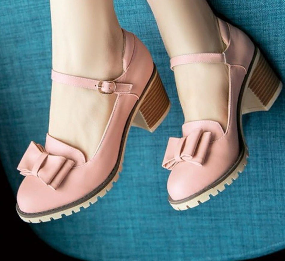 Chaussures Femme Style Années 50 Rose - Louise Vintage
