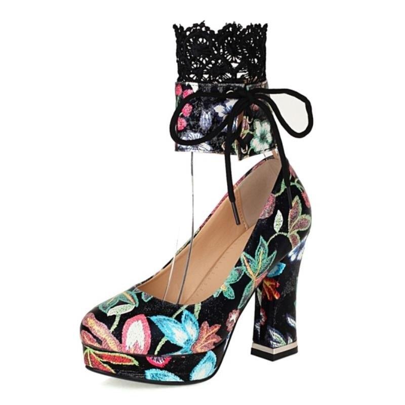 Chaussures Mariage Vintage Femme Noir - Louise Vintage