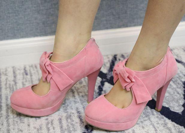 Chaussures Pin Up Années 50 Rose - Louise Vintage